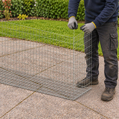 Gabion 200 cm x 100 cm x 50 cm (L x H x P), mailles 5 cm x 10 cm, spirale