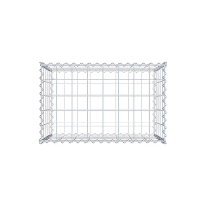 Schanskorf 80 cm x 50 cm x 50 cm (L x H x D), maaswijdte 10 cm x 10 cm, spiraal
