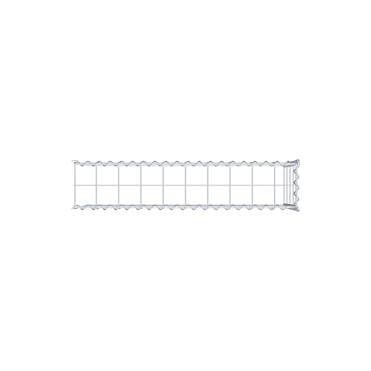 Gabion rapporté type 4 100 cm x 40 cm x 20 cm (L x H x P), mailles 10 cm x 10 cm, spirale