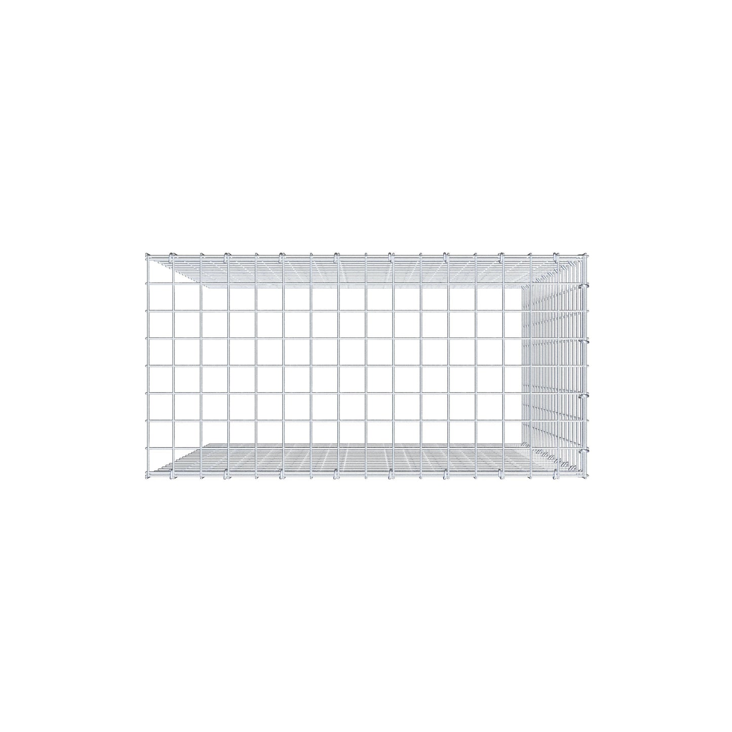 Mounted gabion type 4 100 cm x 80 cm x 40 cm (L x H x D), mesh size 5 cm x 5 cm, C-ring