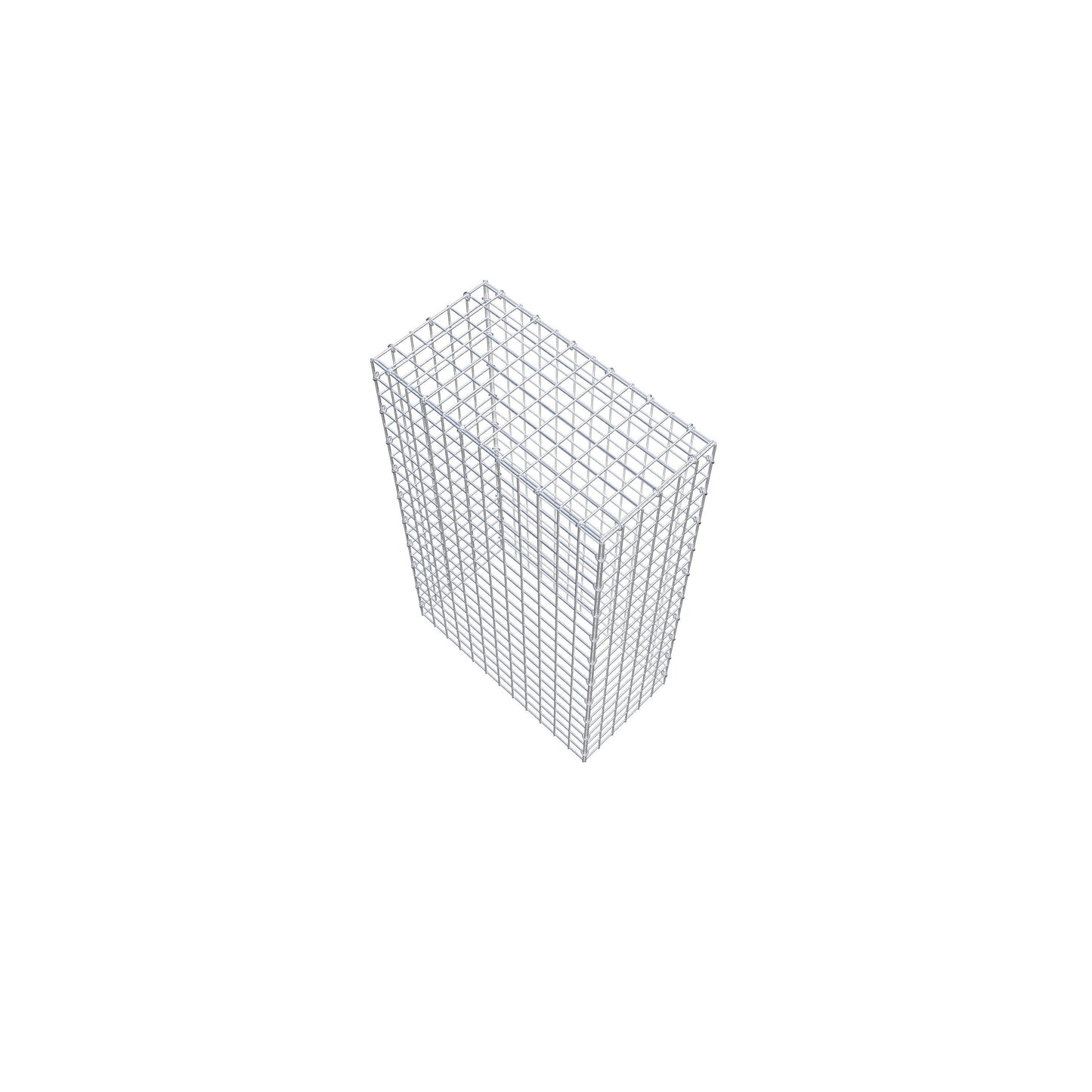 Gavión complementario de tipo 3 100 cm x 60 cm x 30 cm (largo x alto x fondo), malla 5 cm x 5 cm, anillo en C