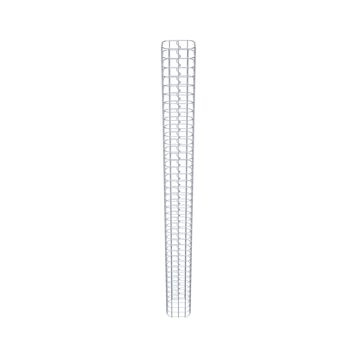 Colonna rettangolare in gabbione zincato a caldo, 17 cm x 17 cm, altezza 200 cm, MW 5 cm x 5 cm