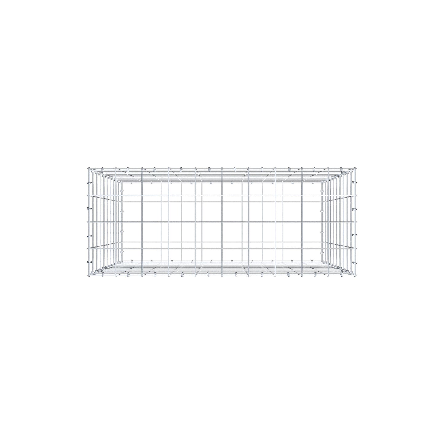 Schanskorf 100 cm x 100 cm x 40 cm (L x H x D), maaswijdte 10 cm x 10 cm, C-ring