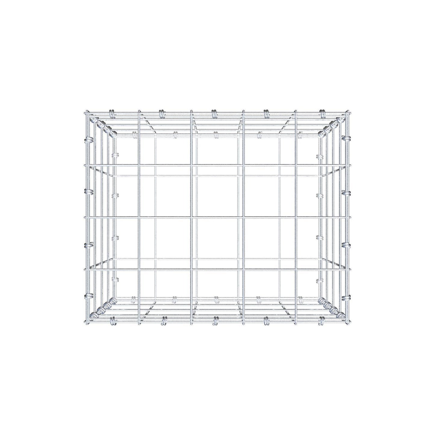 Schanskorf 50 cm x 40 cm x 40 cm (L x H x D), maaswijdte 10 x 10 cm, spiraalring