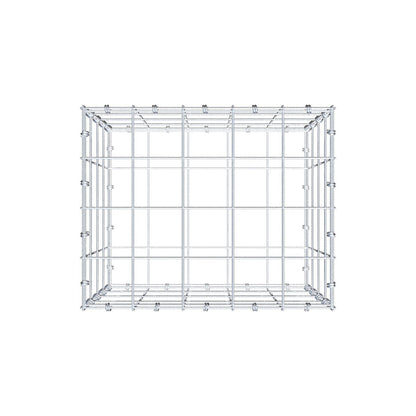 Schanskorf 50 cm x 40 cm x 40 cm (L x H x D), maaswijdte 10 x 10 cm, spiraalring