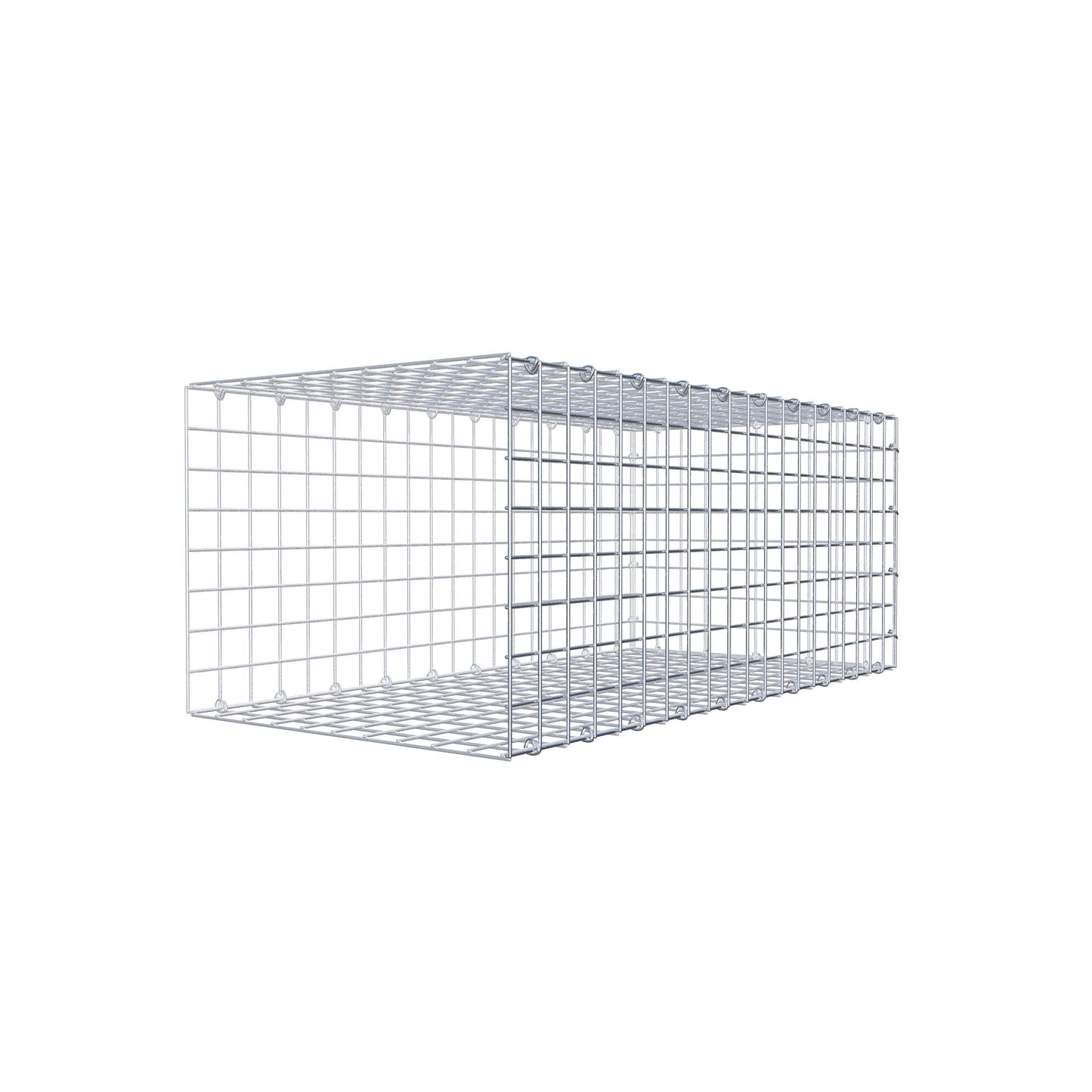 Opzetpaal type 2 100 cm x 40 cm x 50 cm (L x H x D), maaswijdte 5 cm x 5 cm, C-ring