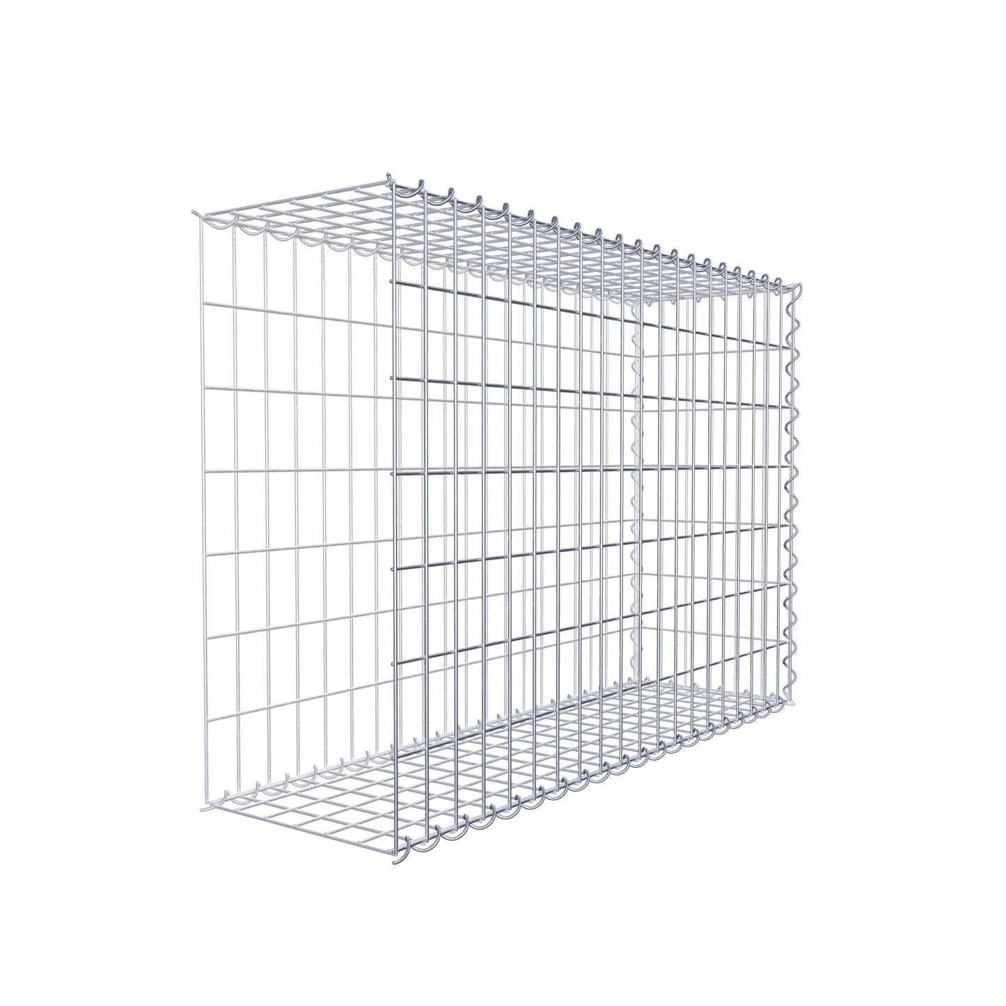 Gabion rapporté type 2 100 cm x 70 cm x 30 cm (L x H x P), mailles 5 cm x 10 cm, spirale