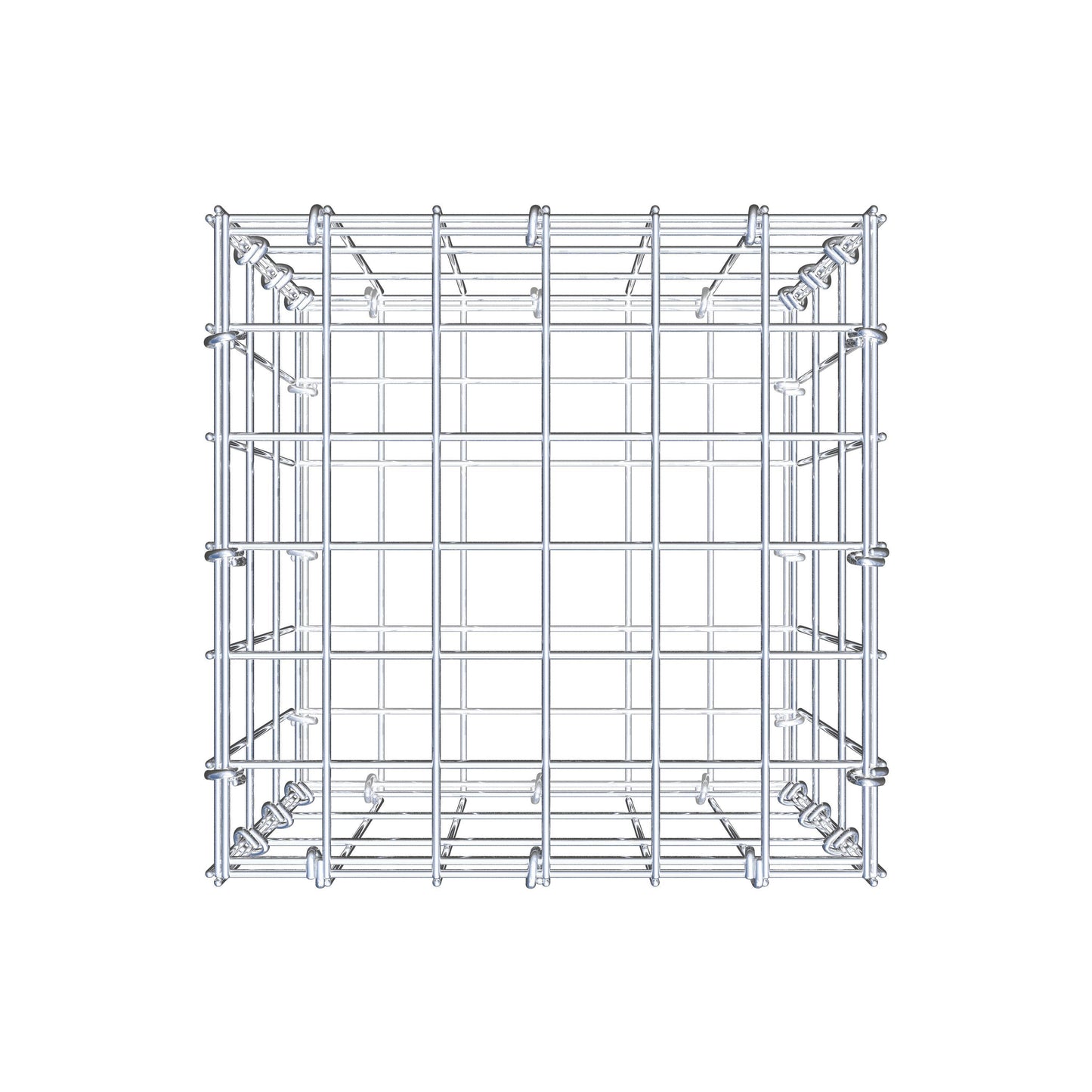 Gabion 30 cm x 30 cm x 30 cm (L x H x D), maskestørrelse 5 cm x 10 cm, C-ring