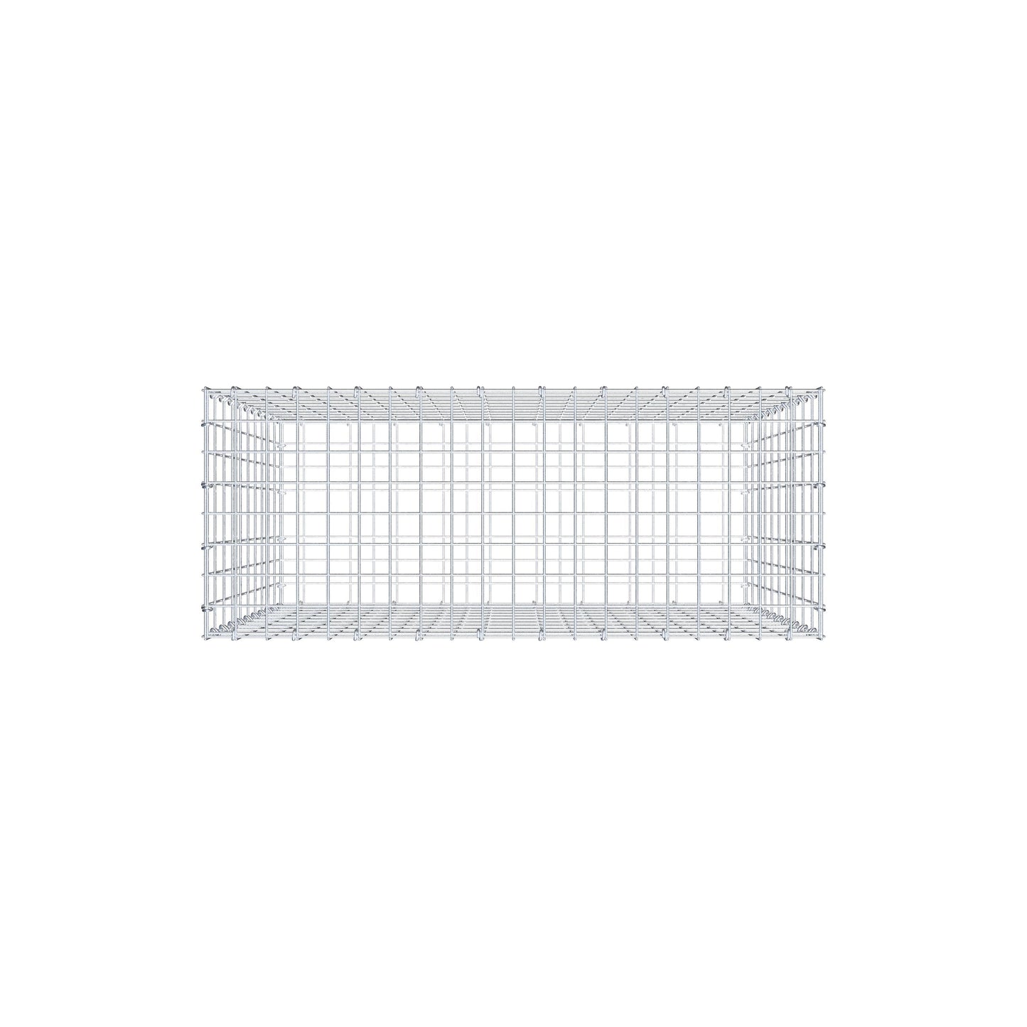 Gabion 100 cm x 100 cm x 40 cm (L x H x D), maskestørrelse 5 cm x 10 cm, C-ring