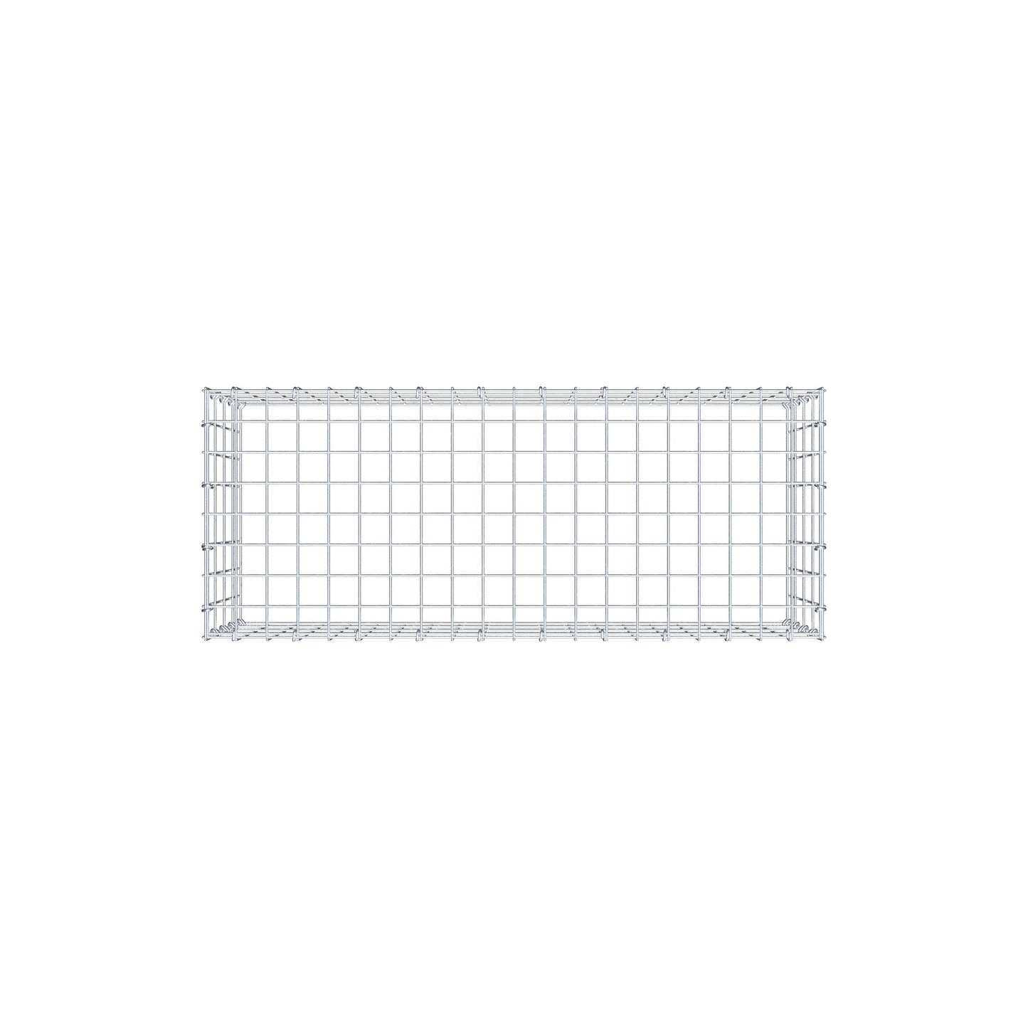 Gavión complementario de tipo 3 100 cm x 40 cm x 40 cm (largo x alto x fondo), malla 5 cm x 10 cm, anillo en C