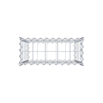 Gabião 50 cm x 50 cm x 20 cm (C x A x P), malhagem 10 cm x 10 cm, espiral