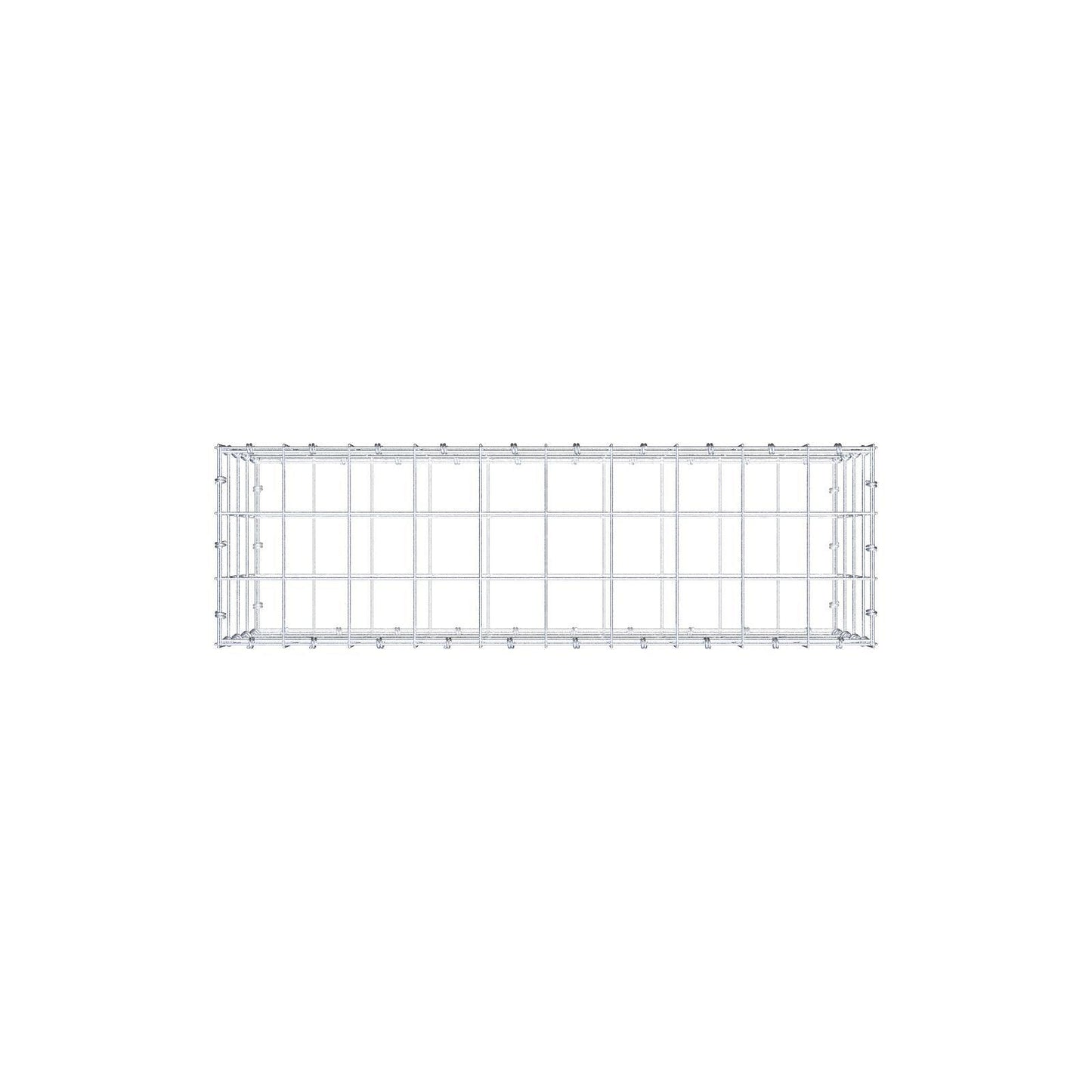 Schanskorf 100 cm x 40 cm x 30 cm (L x H x D), maaswijdte 10 x 10 cm, spiraalring