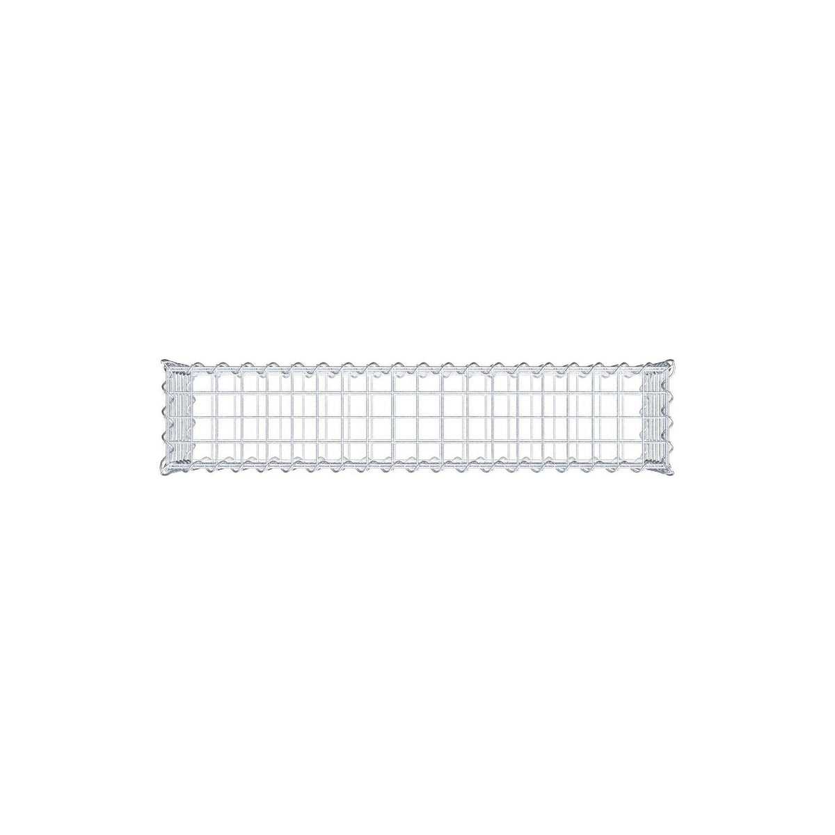 Gabião 100 cm x 30 cm x 20 cm (C x A x P), malhagem 5 cm x 5 cm, espiral