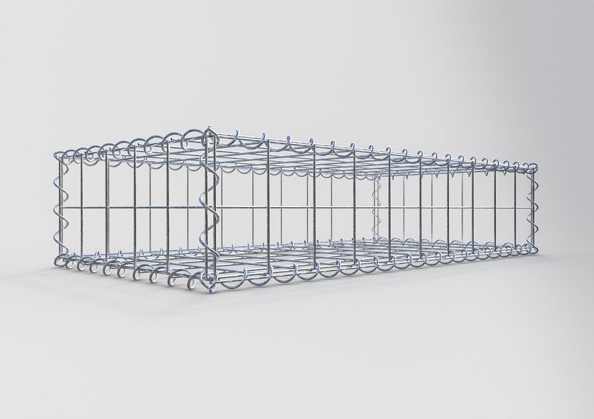 Gabion 100 cm x 20 cm x 50 cm (L x H x P), mailles 10 cm x 10 cm, spirale