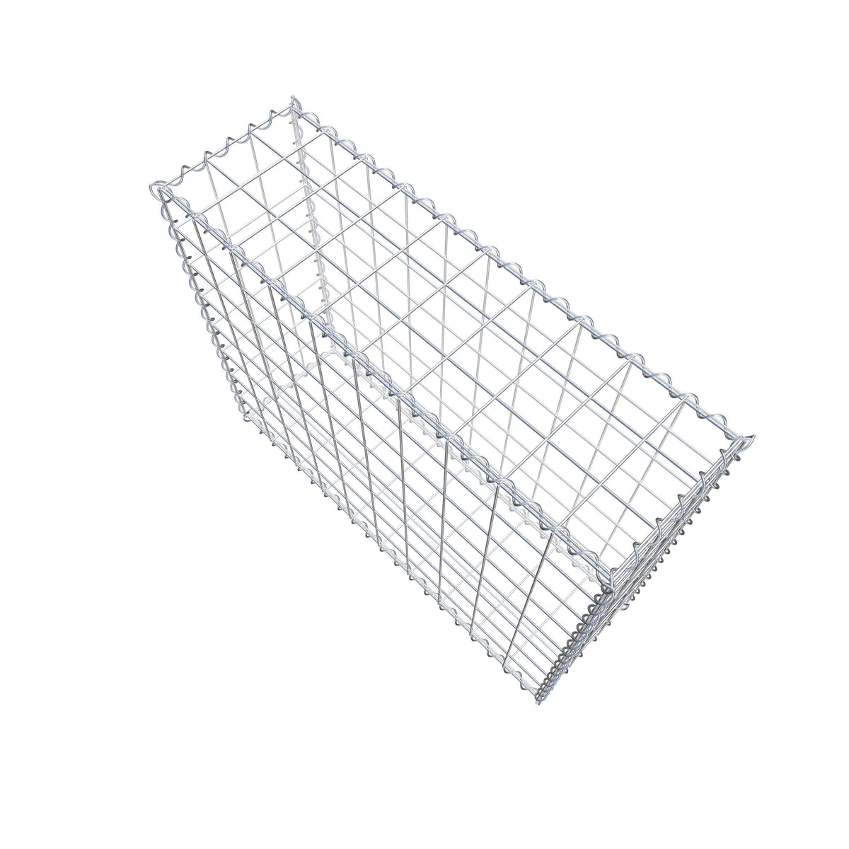 Gabião 100 cm x 80 cm x 30 cm (C x A x P), malhagem 10 cm x 10 cm, espiral