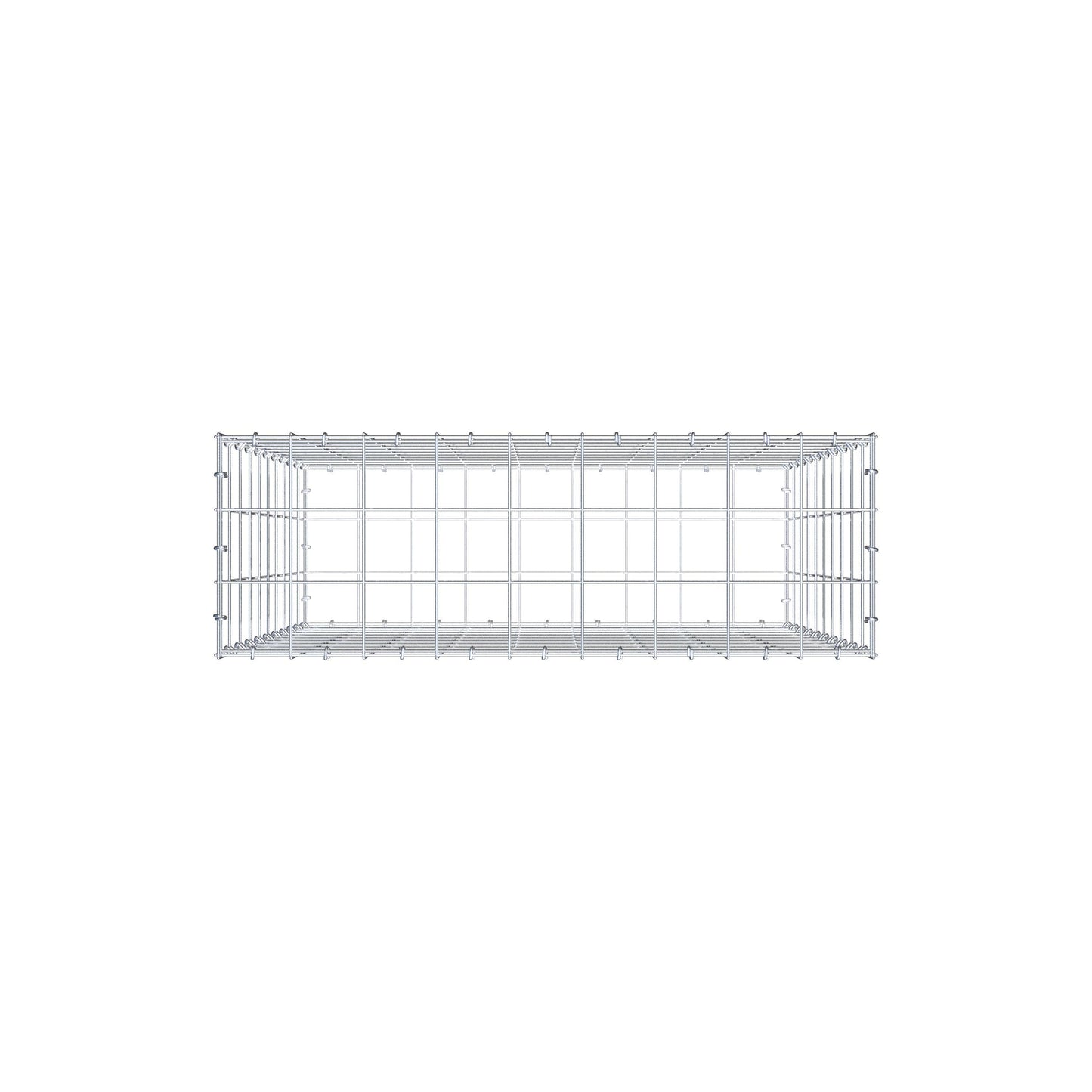 Schanskorf 100 cm x 90 cm x 30 cm (L x H x D), maaswijdte 10 cm x 10 cm, C-ring