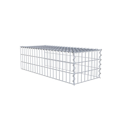 Grown-on gabion type 4 100 cm x 30 cm x 40 cm (L x H x D), mesh size 5 cm x 10 cm, spiral