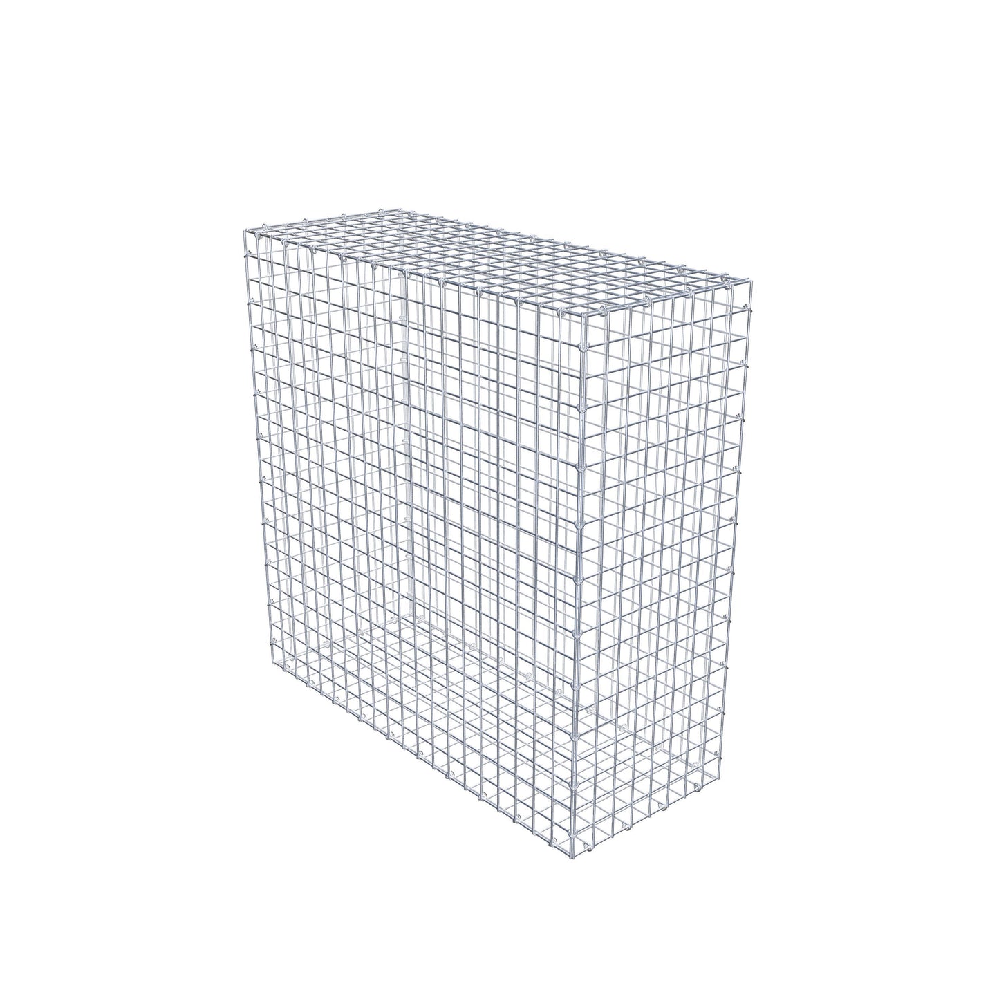Gabião 100 cm x 100 cm x 40 cm (C x A x P), malhagem 5 cm x 5 cm, anel C