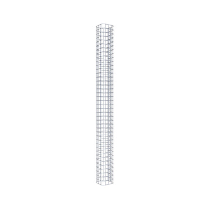 Colonna rettangolare in gabbione zincato a caldo, 17 cm x 17 cm, altezza 200 cm, MW 5 cm x 5 cm