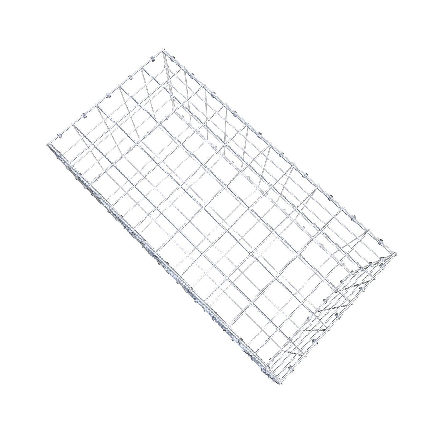 Gabion 100 cm x 40 cm x 50 cm (L x H x D), mesh size 10 x 10 cm, spiral ring