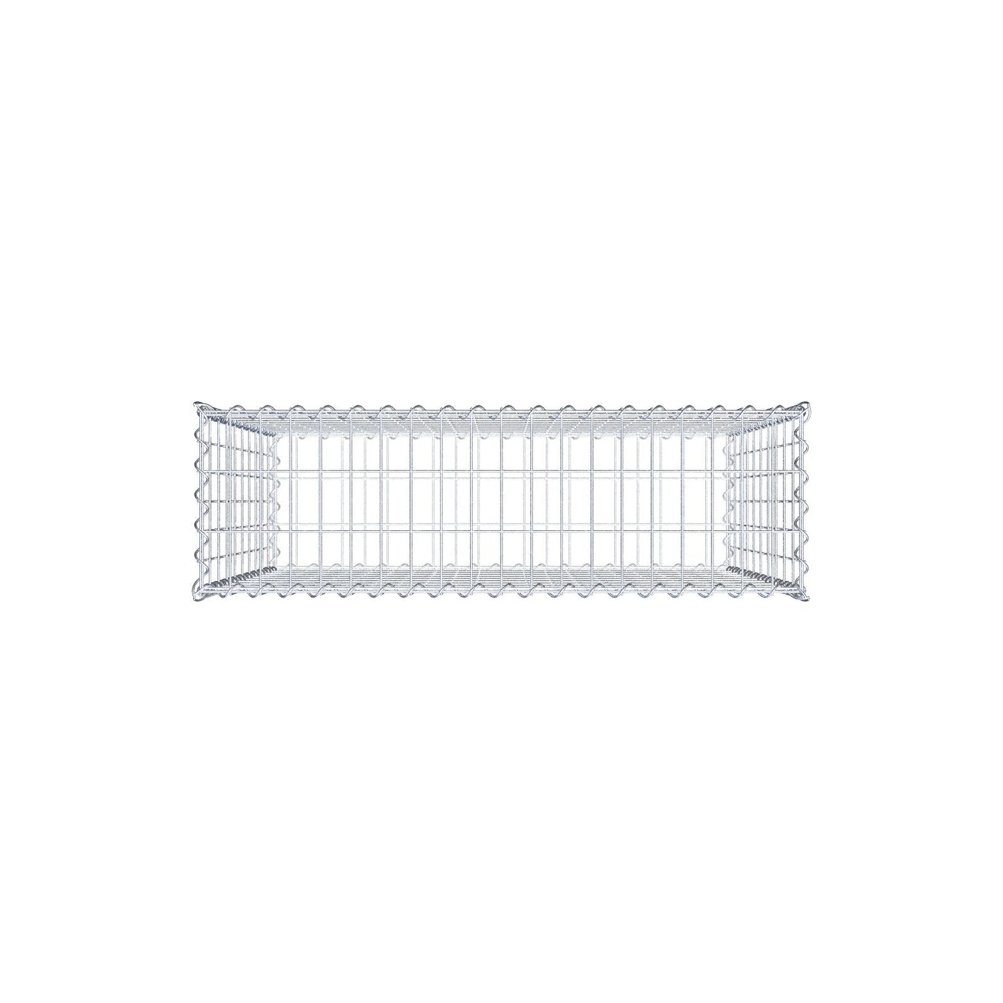 Gabion 100 cm x 100 cm x 30 cm (L x H x P), mailles 5 cm x 10 cm, spirale