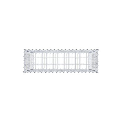 Gabion 100 cm x 100 cm x 30 cm (L x H x P), mailles 5 cm x 10 cm, spirale