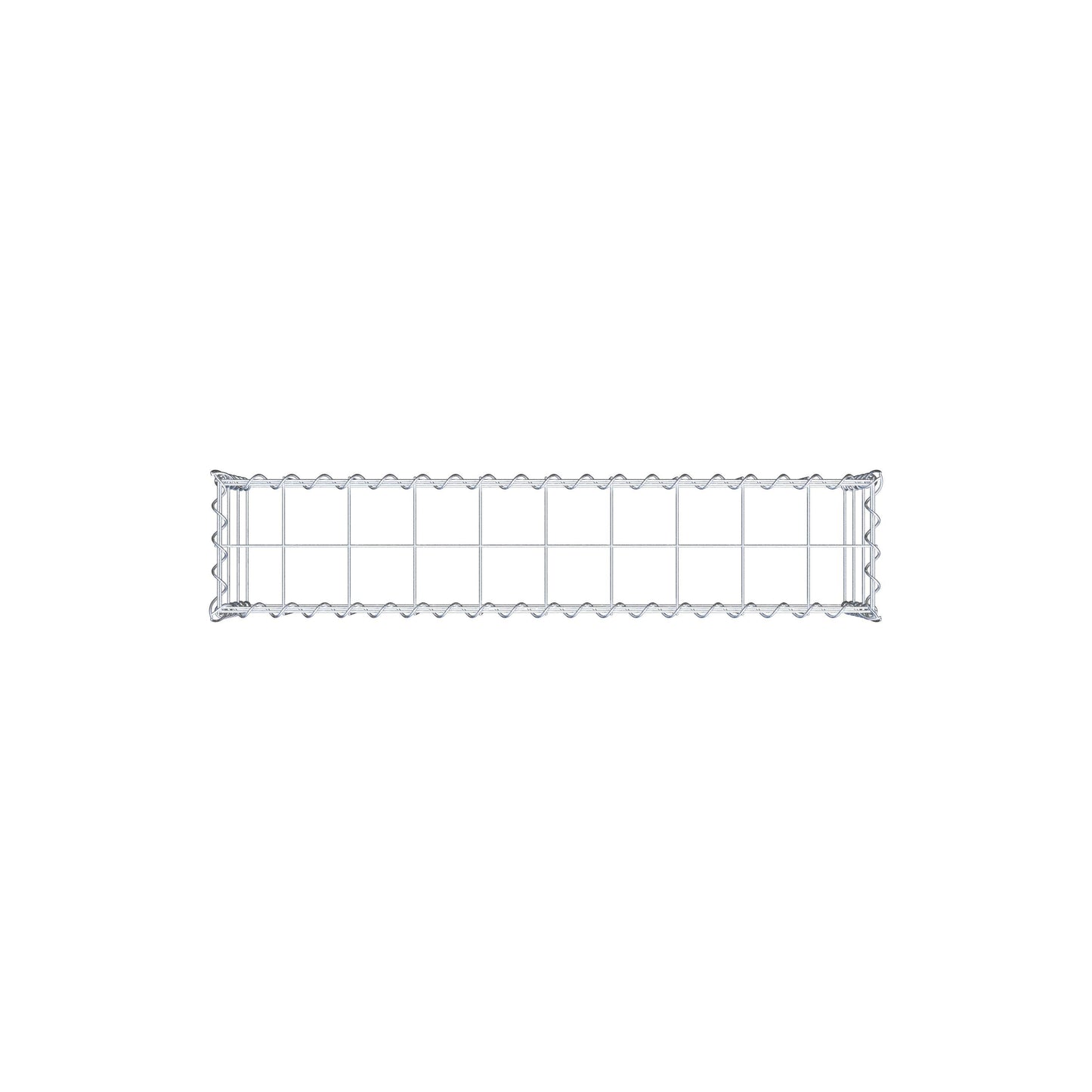 Opvokset gabion type 3 100 cm x 30 cm x 20 cm (L x H x D), maskestørrelse 10 cm x 10 cm, spiral