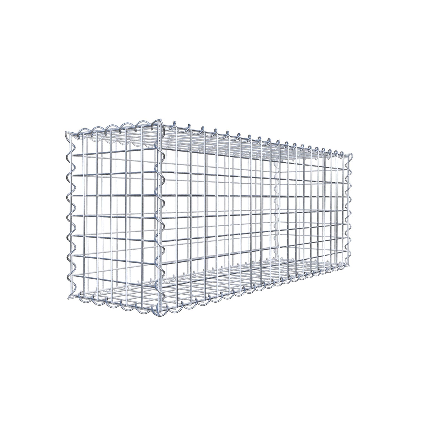Gabião 100 cm x 40 cm x 30 cm (C x A x P), malhagem 5 cm x 5 cm, espiral
