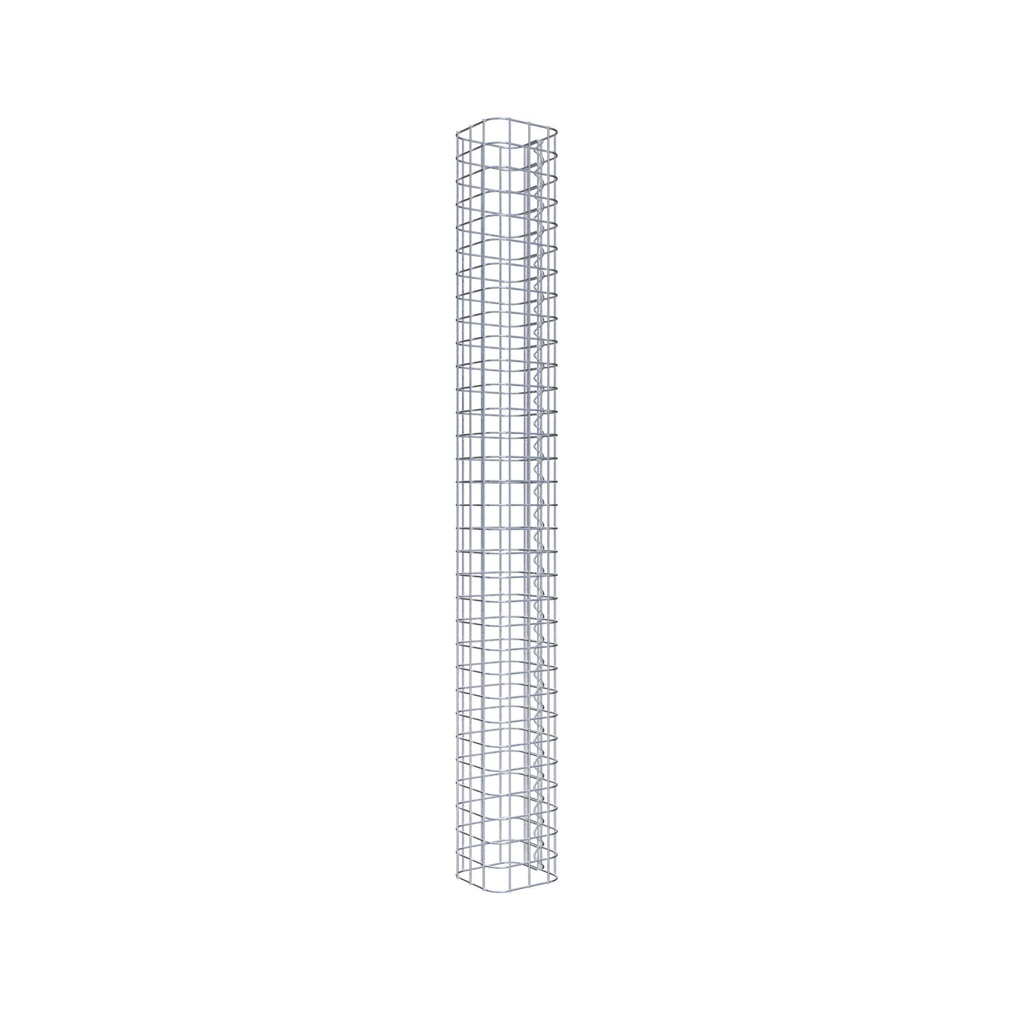 Coluna de gabião quadrada 17 cm x 17 cm, 160 cm de altura, PM 5 cm x 5 cm