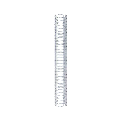 Coluna de gabião quadrada 17 cm x 17 cm, 160 cm de altura, PM 5 cm x 5 cm