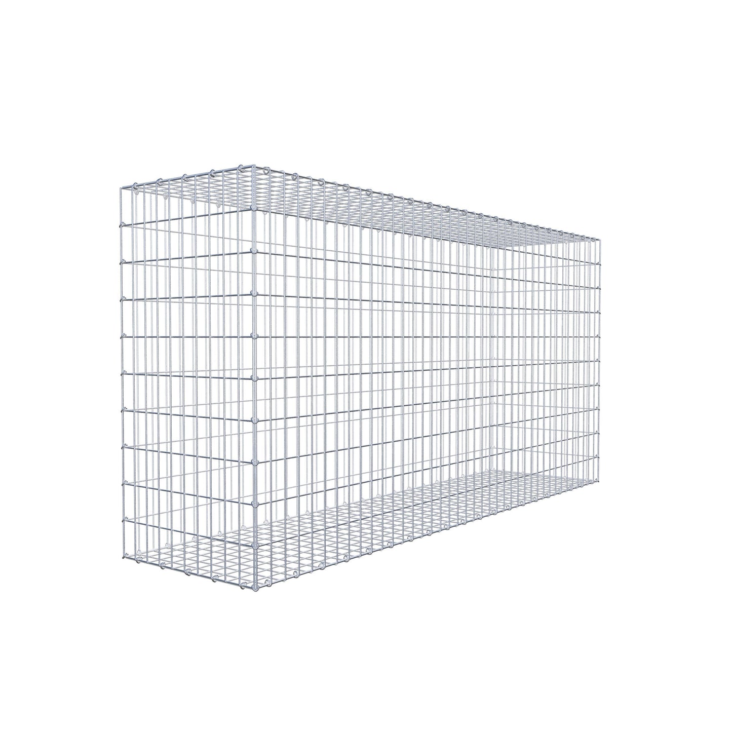 Gavión 200 cm x 100 cm x 50 cm (L x A x P), luz de malla 5 cm x 10 cm, anillo en C
