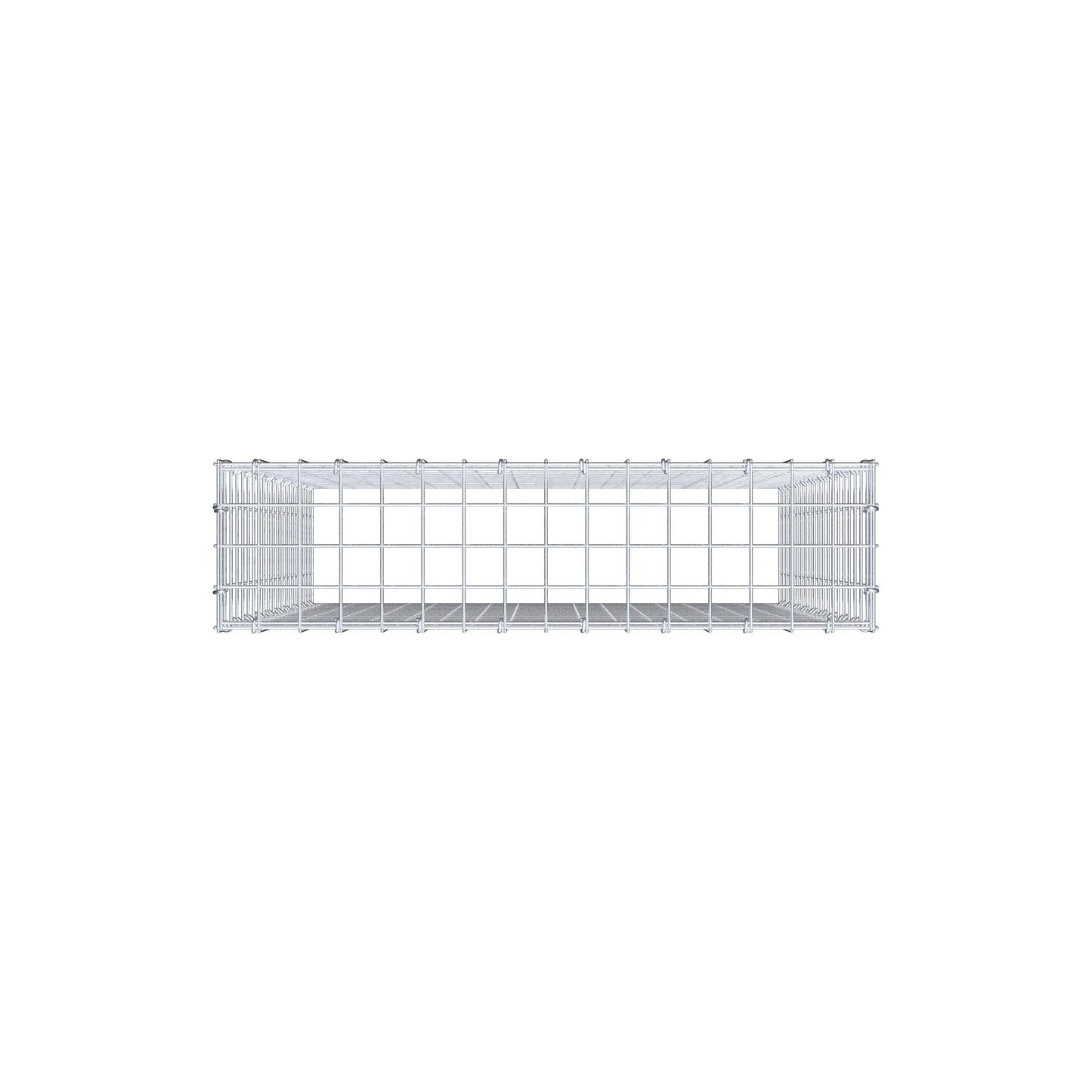 Type 3 oplegkorf 100 cm x 80 cm x 20 cm (L x H x D), maaswijdte 5 cm x 5 cm, C-ring