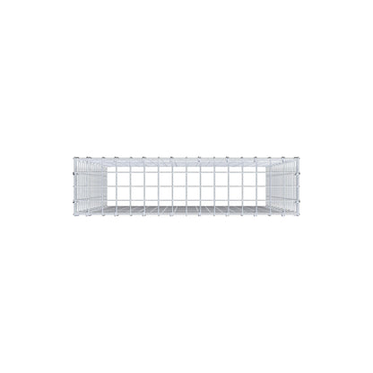 Type 3 oplegkorf 100 cm x 80 cm x 20 cm (L x H x D), maaswijdte 5 cm x 5 cm, C-ring