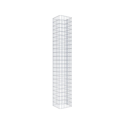 Gabionpelare vinkelrät 37 cm x 37 cm, 230 cm höjd, MW 5 cm x 10 cm