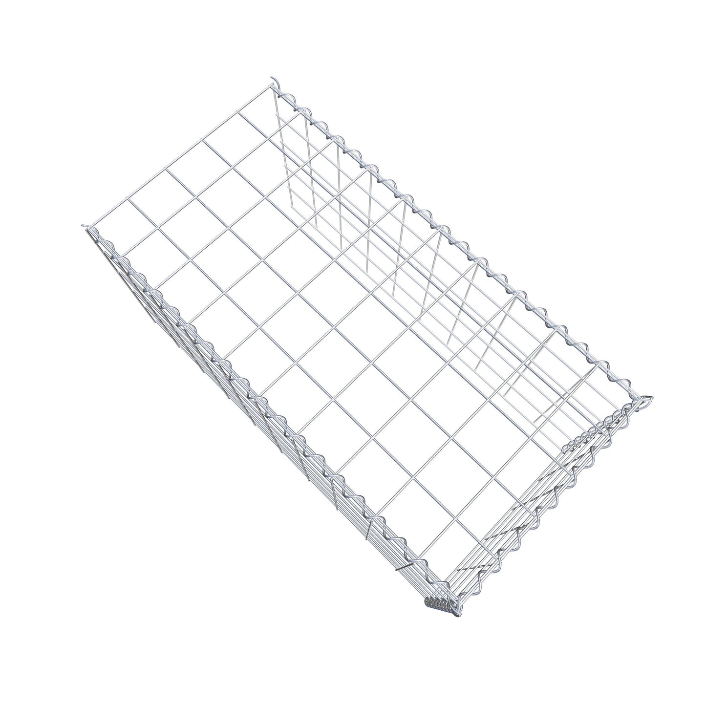 Gabião tipo 4 100 cm x 50 cm x 50 cm (C x A x P), malhagem 10 cm x 10 cm, espiral