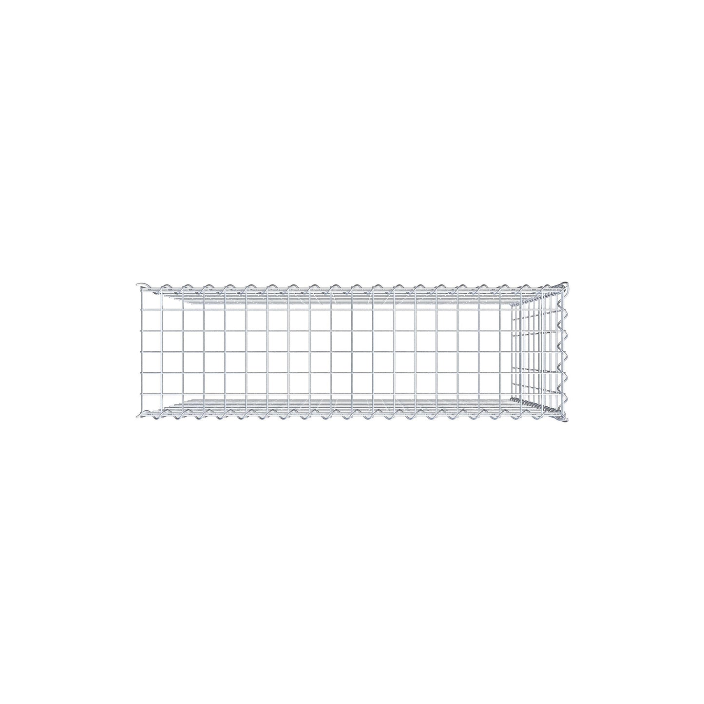 Gabião tipo 4 100 cm x 100 cm x 30 cm (C x A x P), malhagem 5 cm x 10 cm, espiral