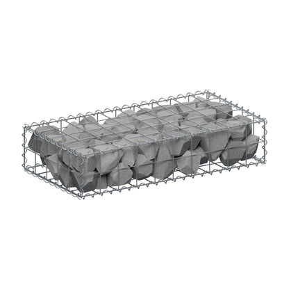 Gabion 100 cm x 20 cm x 50 cm (L x H x P), mailles 10 cm x 10 cm, spirale