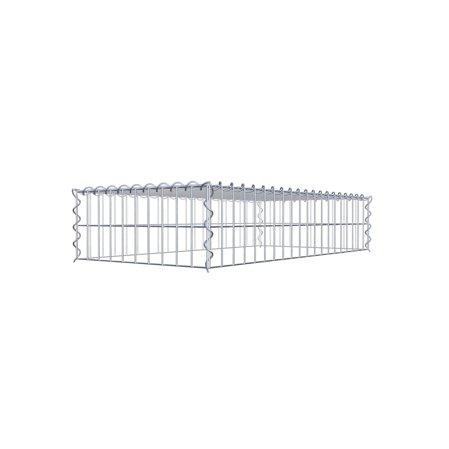 Gabião Tipo 3 100 cm x 20 cm x 50 cm (C x A x P), malhagem 5 cm x 10 cm, espiral