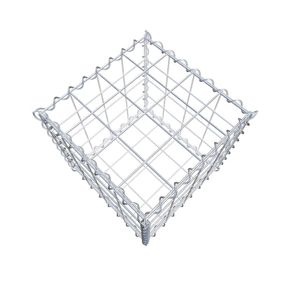 Gabion 40 cm x 40 cm x 40 cm (L x H x P), mailles 10 cm x 10 cm, spirale