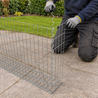 Gabion 100 cm x 70 cm x 20 cm (L x H x P), mailles 5 cm x 10 cm, spirale