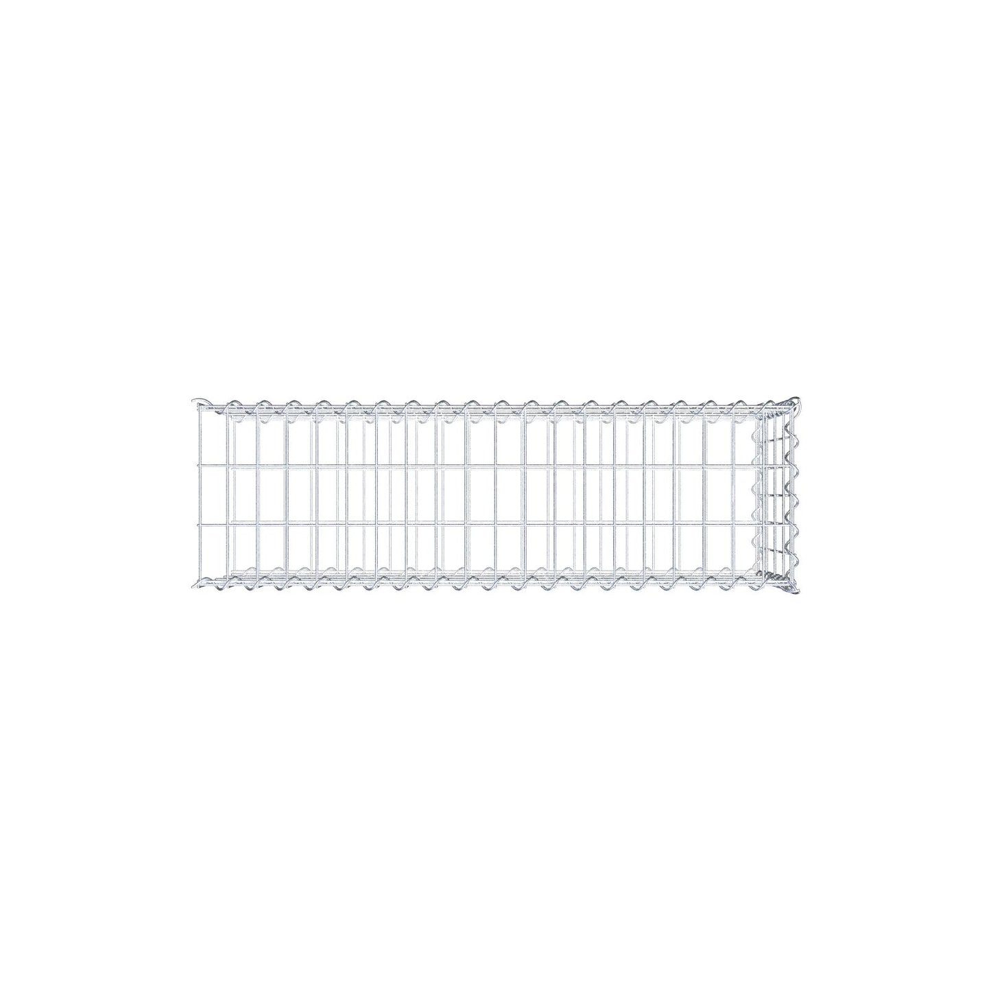 Opvokset gabion type 2 100 cm x 40 cm x 30 cm (L x H x D), maskestørrelse 5 cm x 10 cm, spiral