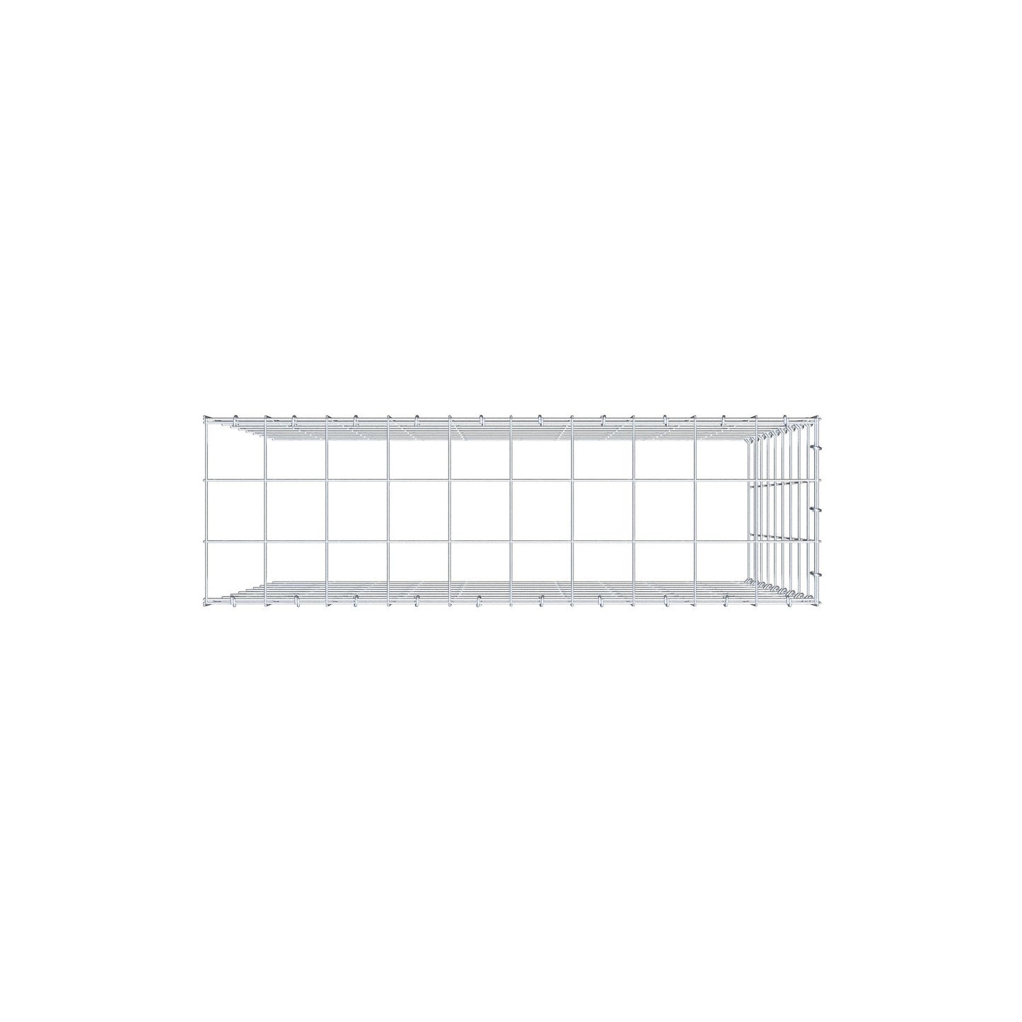 Add-on schanskorf type 4 100 cm x 90 cm x 30 cm (L x H x D), maaswijdte 10 cm x 10 cm, C-ring