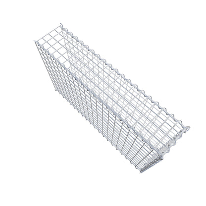Gabion rapporté type 2 100 cm x 60 cm x 20 cm (L x H x P), mailles 5 cm x 5 cm, spirale