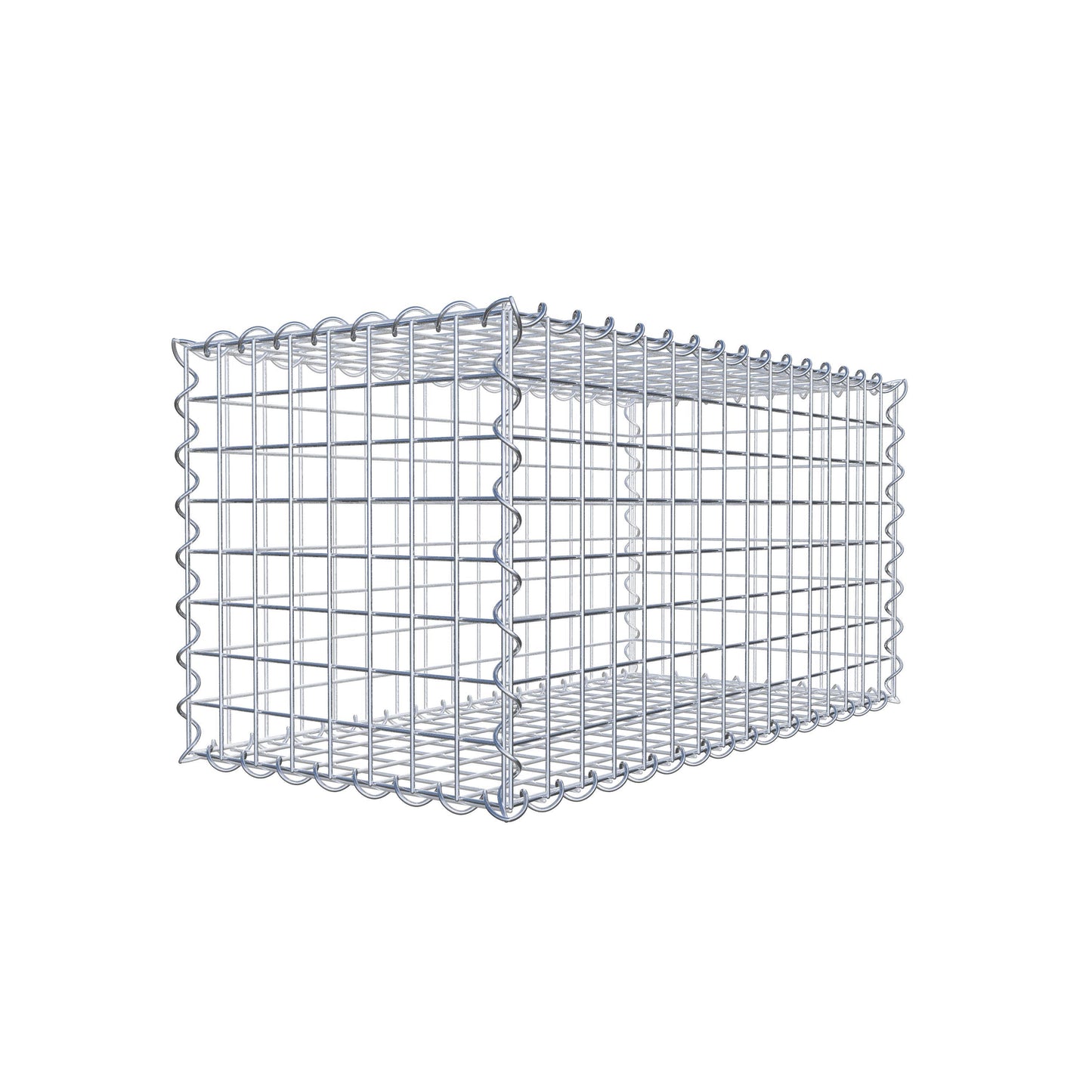 Schanskorf 80 cm x 40 cm x 40 cm (L x H x D), maaswijdte 5 cm x 5 cm, spiraalvormig