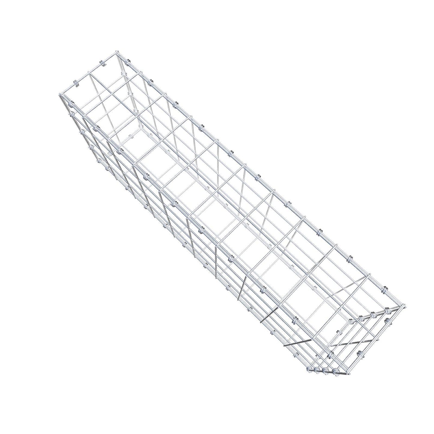 Schanskorf 100 cm x 40 cm x 20 cm (L x H x D), maaswijdte 10 x 10 cm, spiraalring