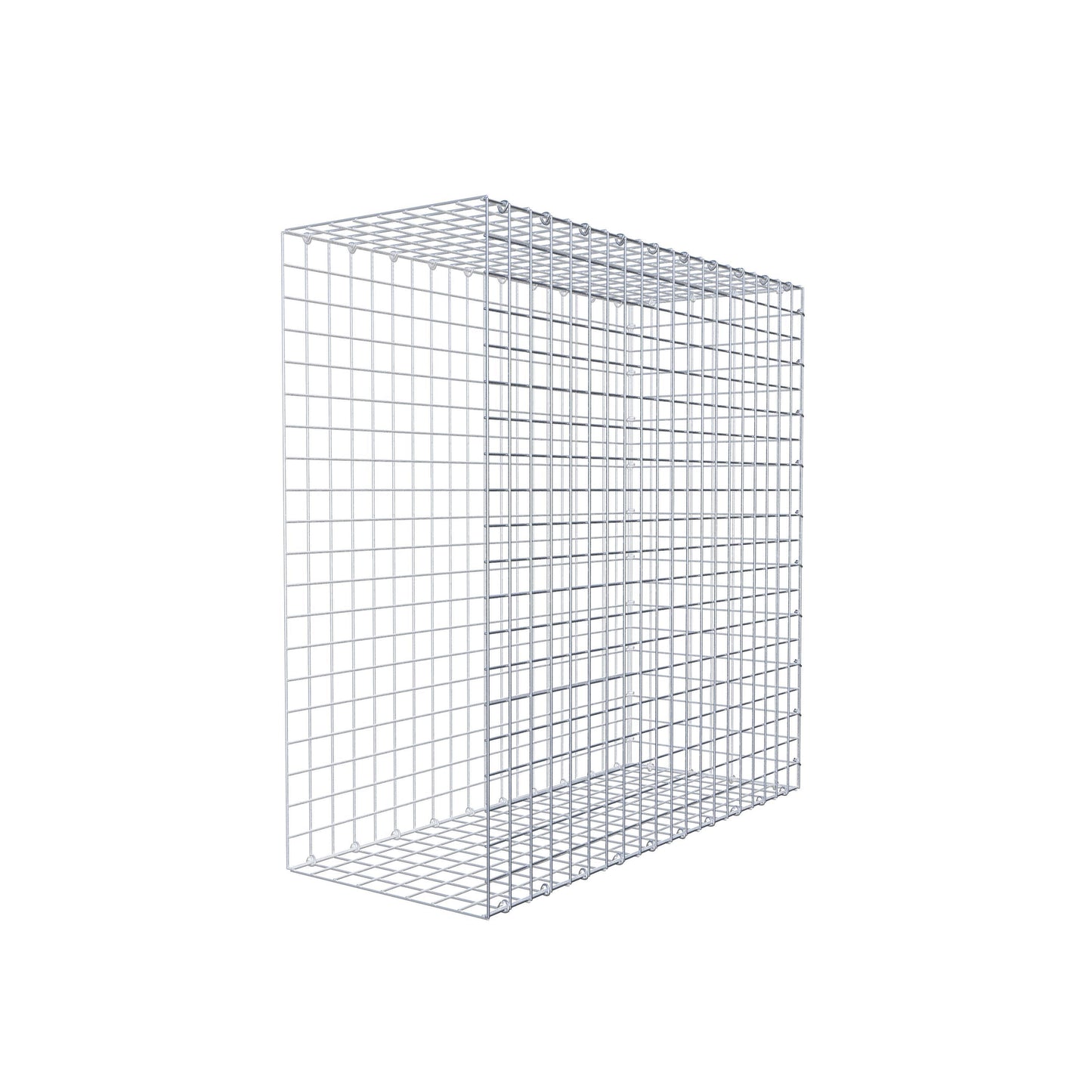 Mounted gabion type 2 100 cm x 100 cm x 40 cm (L x H x D), mesh size 5 cm x 5 cm, C-ring