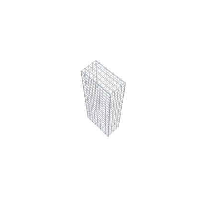 Gavión 100 cm x 40 cm x 20 cm (L x A x P), malla 5 cm x 5 cm, anillo en C
