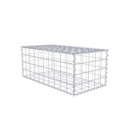Gabion 100 cm x 40 cm x 50 cm (L x H x D), maskstorlek 10 cm x 10 cm, spiral