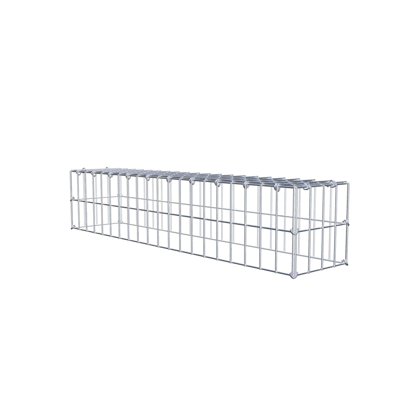 Type 3 oplegkorf 100 cm x 20 cm x 20 cm (L x H x D), maaswijdte 5 cm x 10 cm, C-ring
