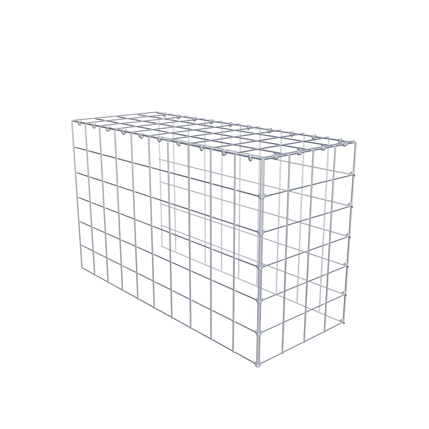 Type 4 oplegkorf 100 cm x 60 cm x 40 cm (L x H x D), maaswijdte 10 cm x 10 cm, C-ring